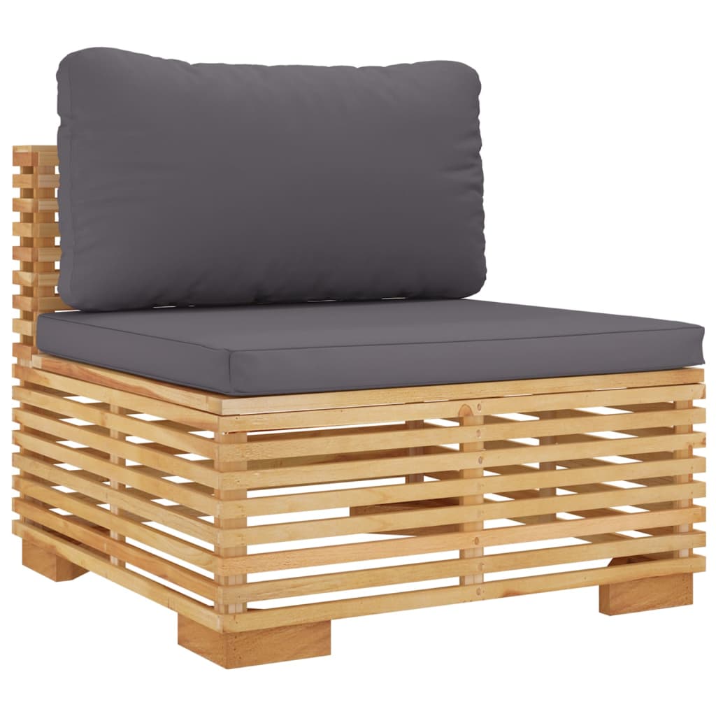 NNEVL 6 Piece Garden Lounge Set with Cushions Solid Wood Teak